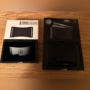 Ridge Wallet Royal Black w extra strap